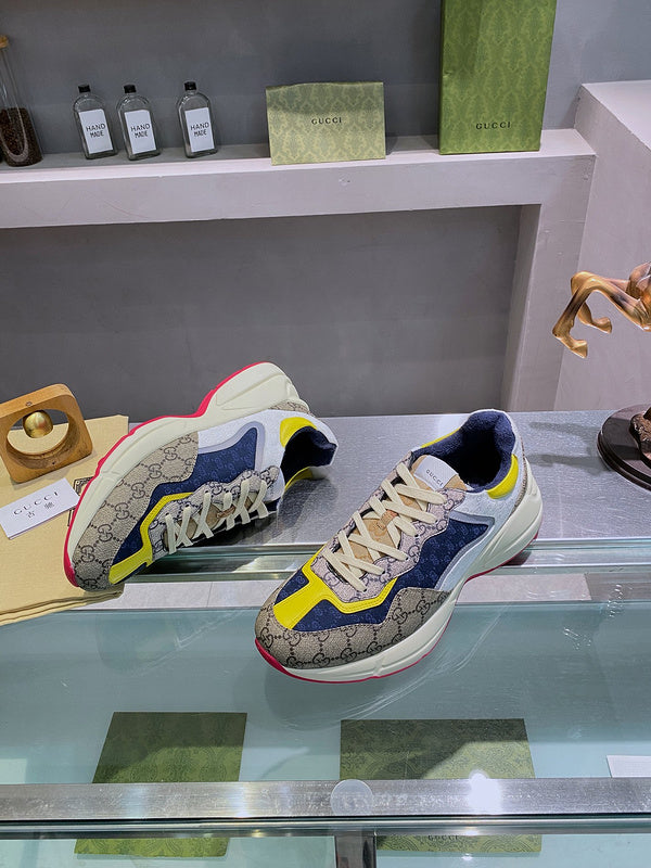 Gucci bold contrast luxury sneakers view 4 minimalist modern build