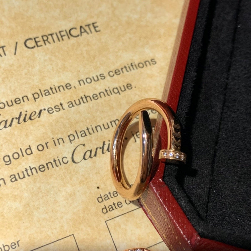 Side view of Cartier unisex jewelry piece