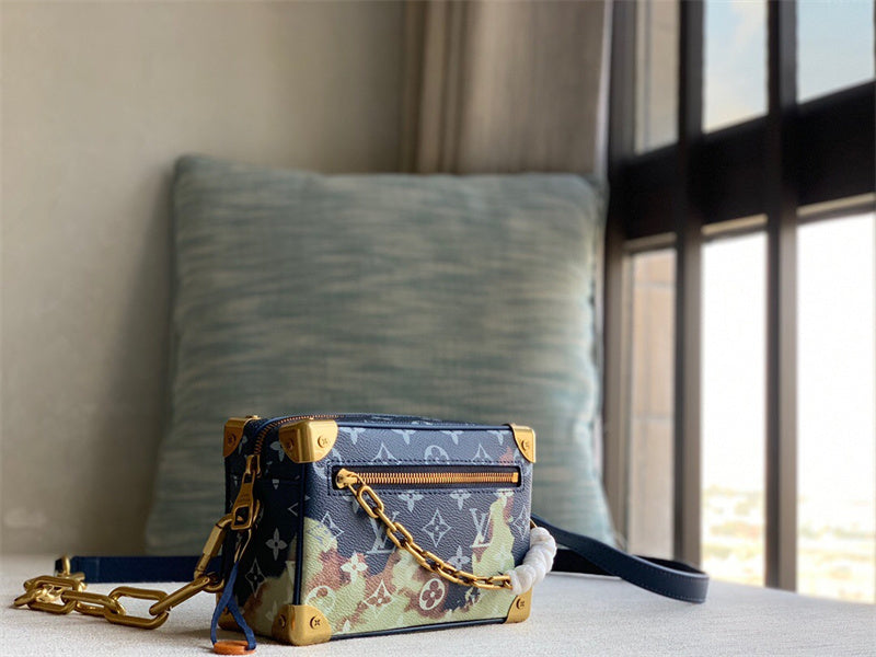  Modern structured bag carried on shoulder