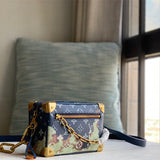  Modern structured bag carried on shoulder