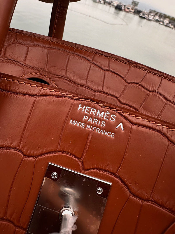 Understated bag shown from front angle