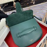 Side profile of sleek statement women's handbag – women's premium purse