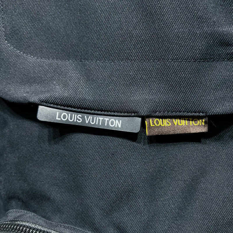 Front view of Louis Vuitton luxury clothing with label-forward styling