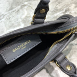 Structured Vegan Leather Handbag - Polished Finish | Women's Everyday Carry Handbag #685 - texture close-up (image 9) of designer-inspired handbag