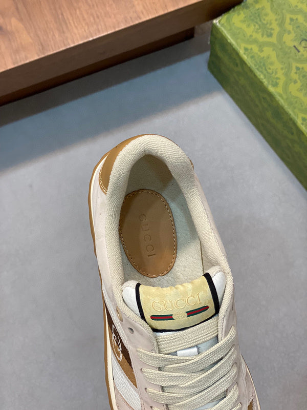 Gucci stone beige luxury sneakers view 9 chunky sole construction