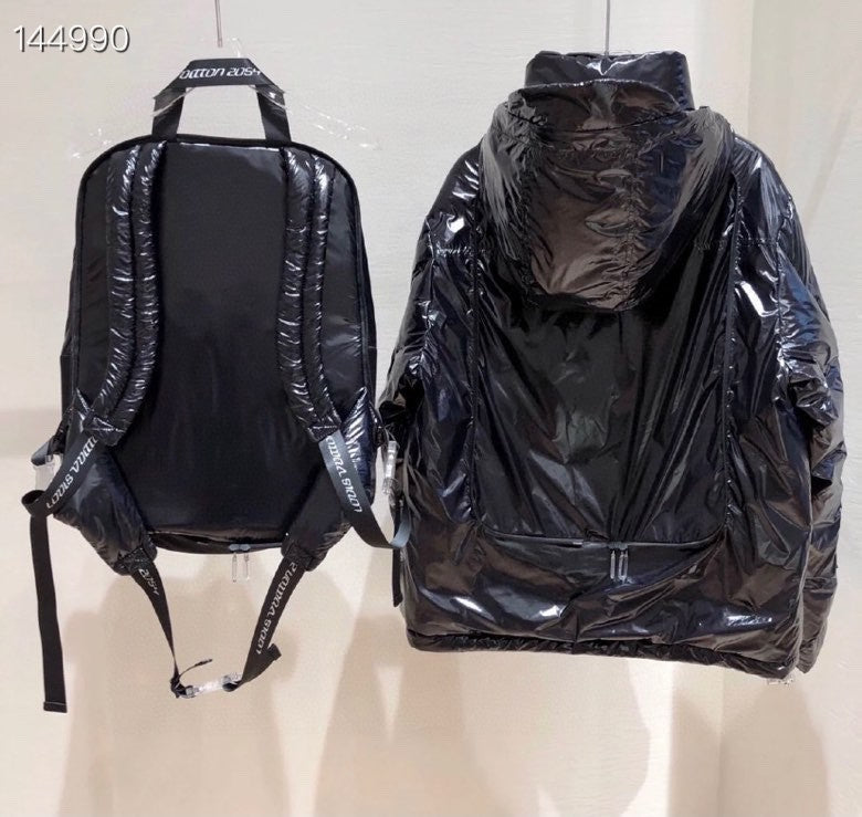 Back view of Louis Vuitton luxury clothing with relaxed-fit cut