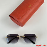 Close-up detail view of Cartier unisex sunglasses