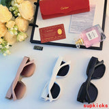 Close-up detail view of Cartier unisex sunglasses