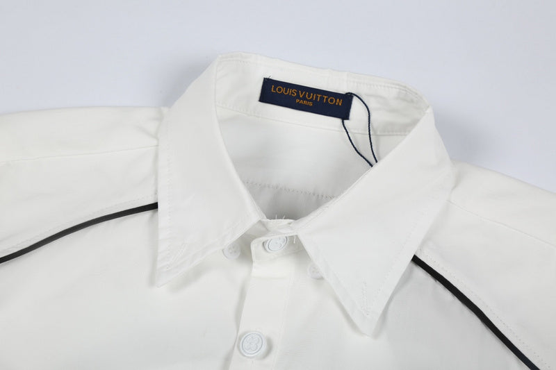 Back view of Louis Vuitton luxury clothing with logo-detail design