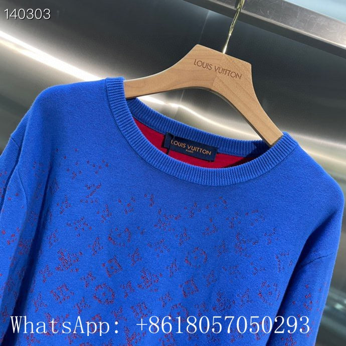 Front view of Louis Vuitton luxury clothing with runway-inspired design