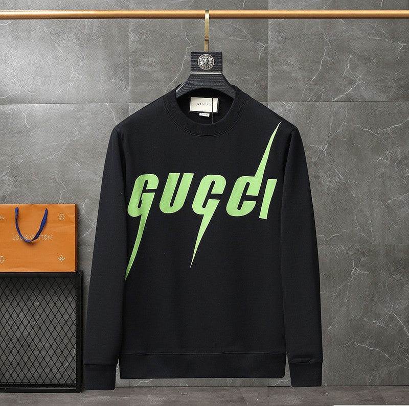 Front view of Gucci luxury clothing with tailored silhouette