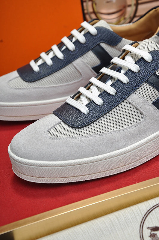 Hermès Beige High-Top Sneakers - Side Profile View