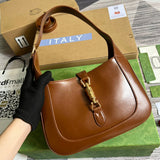 Front view of polished sleek women's handbag – women's designer-style accessory