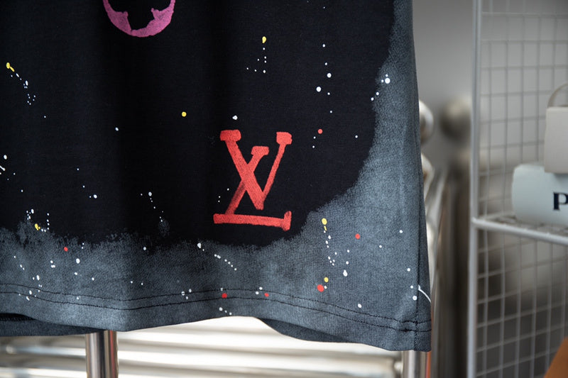 Back view of Louis Vuitton cotton t-shirt with monogram-inspired silhouette