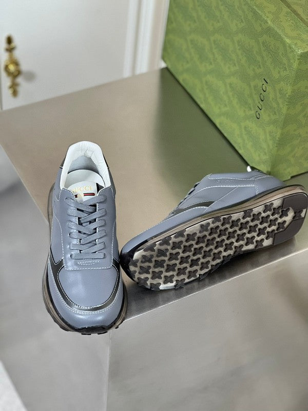 Gucci bold contrast luxury sneakers view 9 breathable knit upper