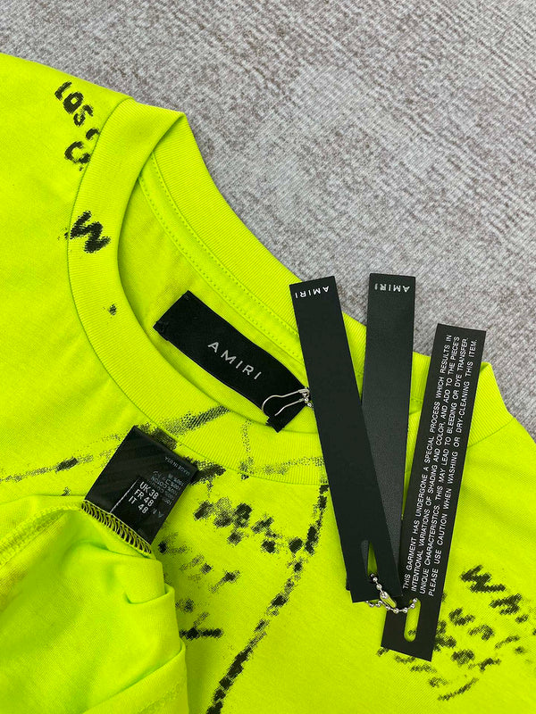 Amiri luxury t-shirt detail shot
