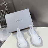 Balenciaga Tan Pointed-Toe Stiletto Heels - Full Silhouette View
