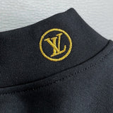Flat lay presentation of Louis Vuitton luxury clothing with everyday silhouette