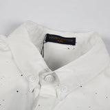 Back view of Louis Vuitton luxury clothing with monogram-inspired silhouette