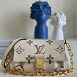 Side profile of premium refined women's handbag – women's luxury handbag
