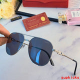 Close-up detail view of Cartier unisex sunglasses