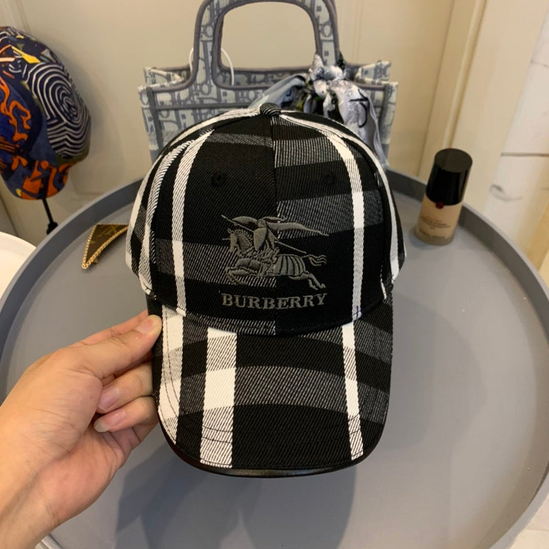 Angled view of Burberry unisex cap