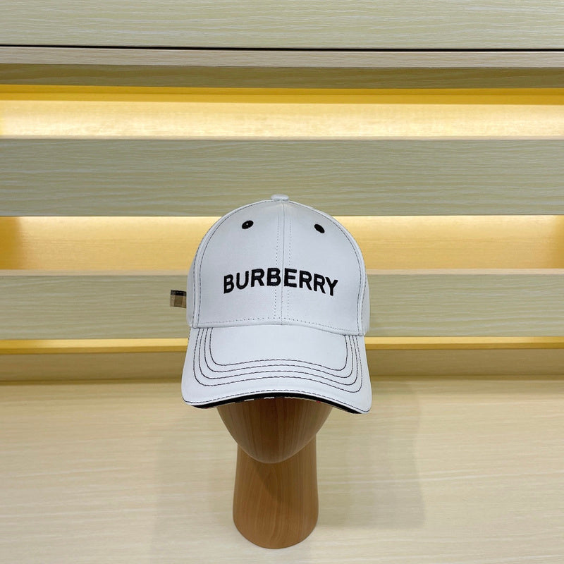 Close-up detail view of Burberry unisex cap