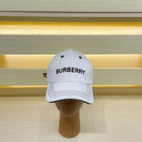 Close-up detail view of Burberry unisex cap