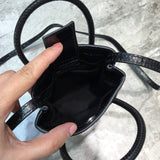 Bold Premium PU Leather Handbag - Sleek Minimalist Lines | Women's Statement Accessory #1067 - styled full view (image 7) of designer-inspired handbag