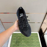 Gucci stone beige luxury sneakers view 7 bold athletic profile