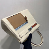 Close-up detail of polished bag design