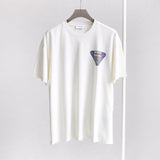 Front view of Rhude luxury clothing with monogram-inspired silhouette