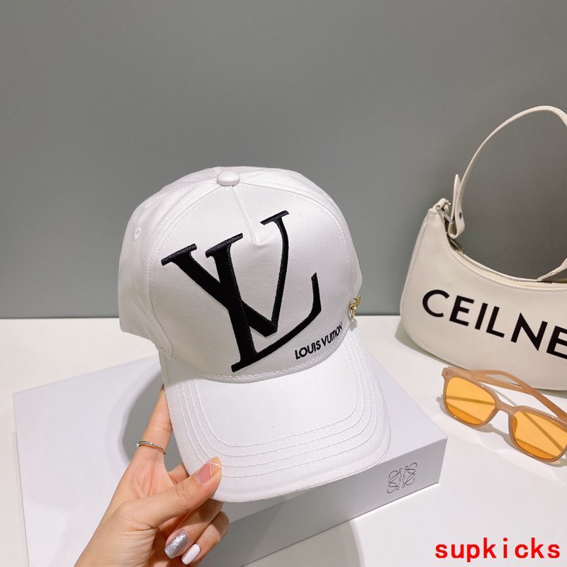 Close-up detail view of Louis Vuitton unisex cap