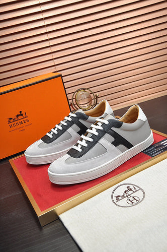 Hermès Chocolate Brown Chunky Platform Sneakers - Front View