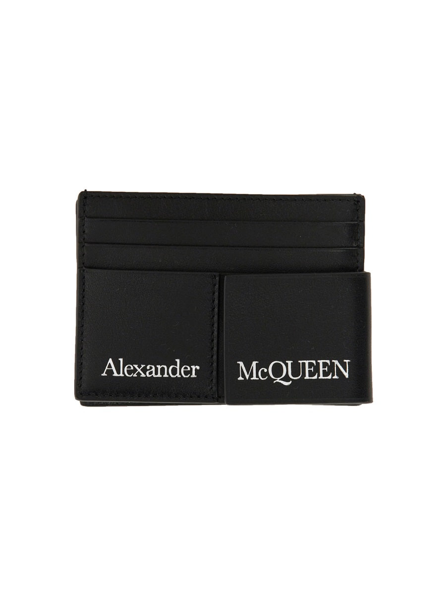 Alexander McQueen Wallets? Alexander Mcqueen Men Card Holder With Logo Elegant Everyday Leather Wallet