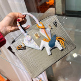 Close-up detail of tailored bag design