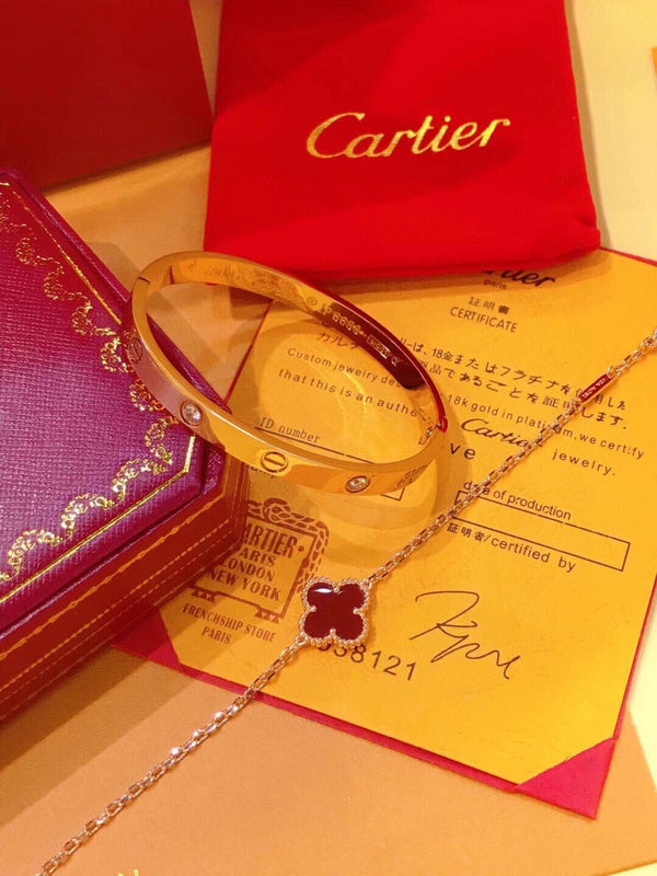 Front view of Cartier unisex jewelry piece