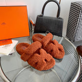 Hermès Grey Block Heel Pumps - Lifestyle Styling Shot