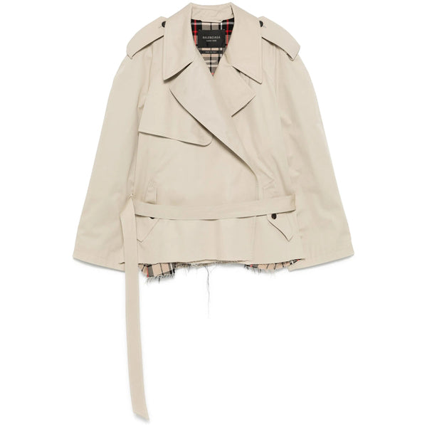 Balenciaga Jackets? Balenciaga Neutrals Coats - Trench & Raincoats Women Premium Casual Designer Jacket
