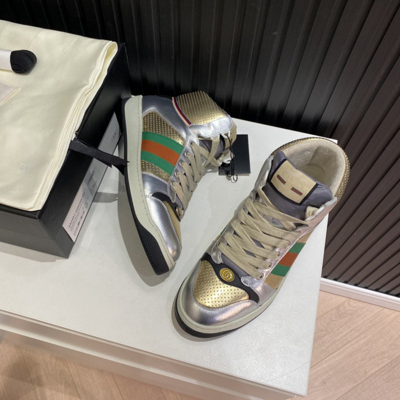 Gucci bold contrast luxury sneakers view 7 signature lace-up style