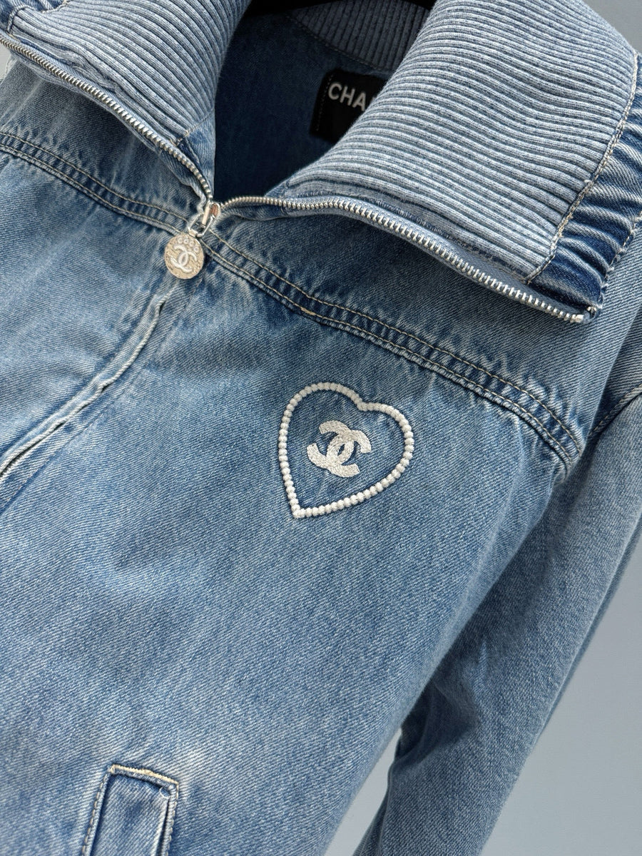 Chanel Denim Jacket detail shot – authentic designer craftsmanship