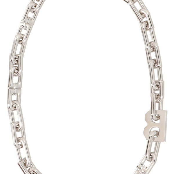 Balenciaga Jewellery? BALENCIAGA Elegant 48 cm Women's Silver Necklace Luxury Designer Statement Jewellery
