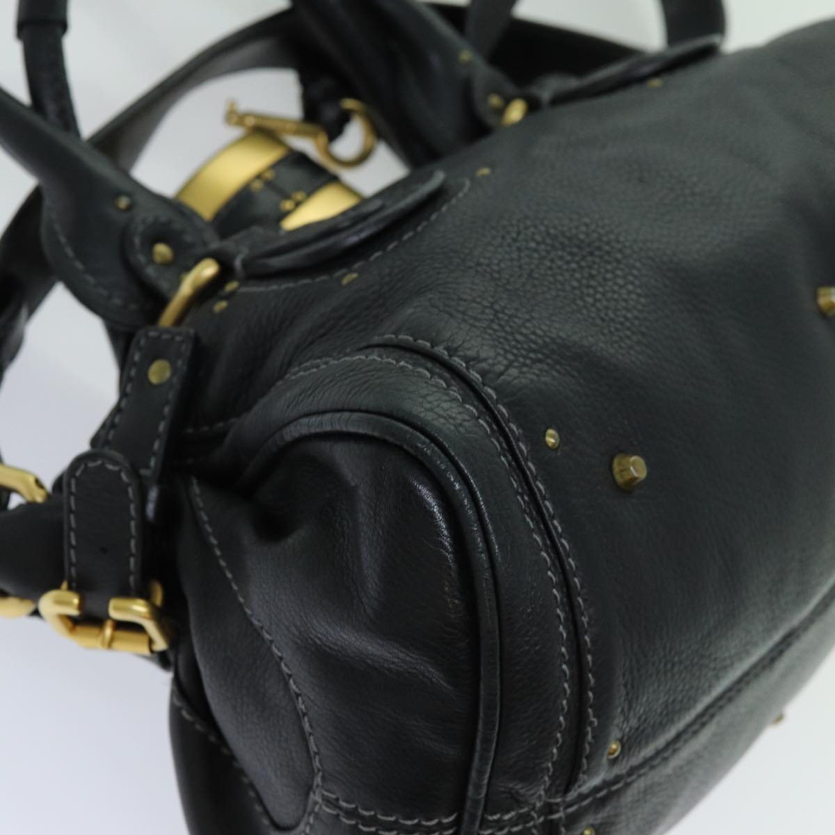Chloe designer handbag leather closeup detail