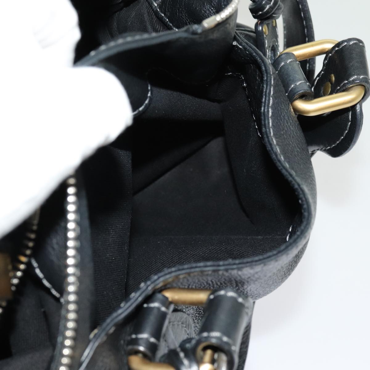 Chloe authentic luxury handbag Black leather craftsmanship