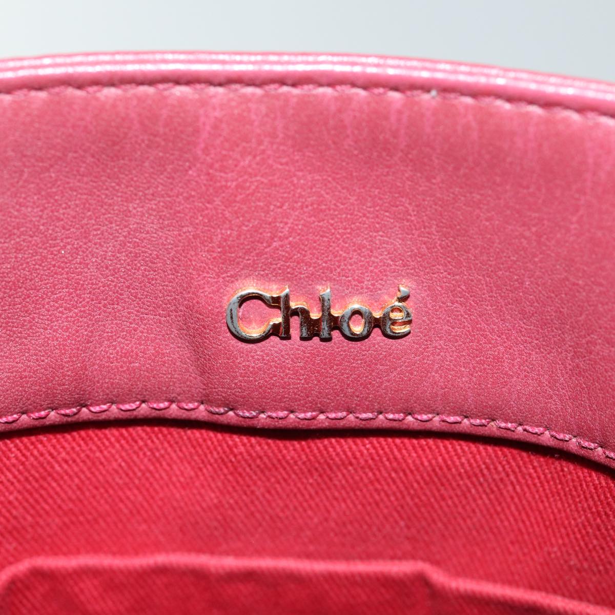 Chloe designer shoulder bag leather closeup detail