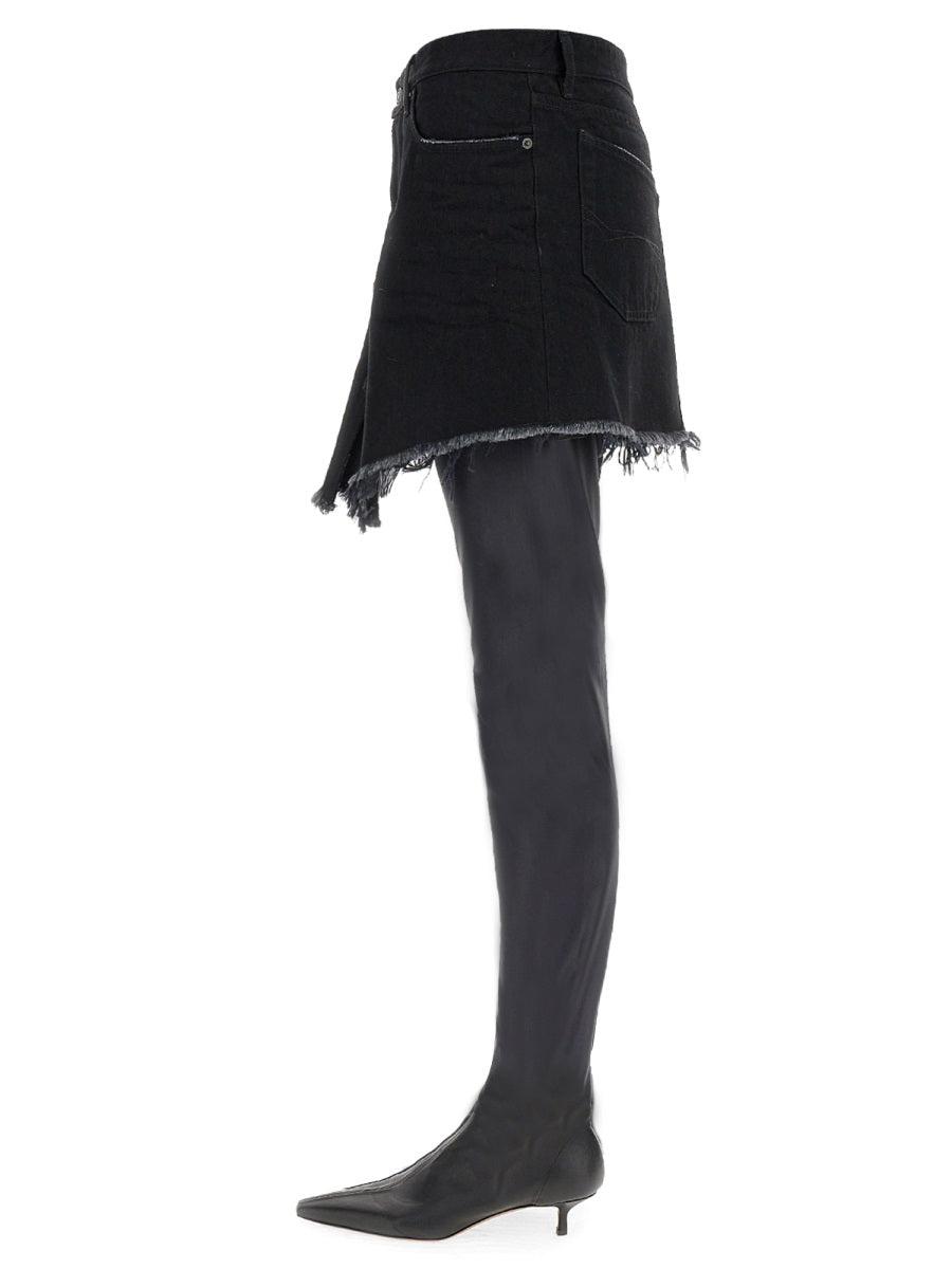 Balenciaga Skirts? BALENCIAGA Chic Women's Mini Skirt with Belt Loops Chic Everyday Designer Skirt