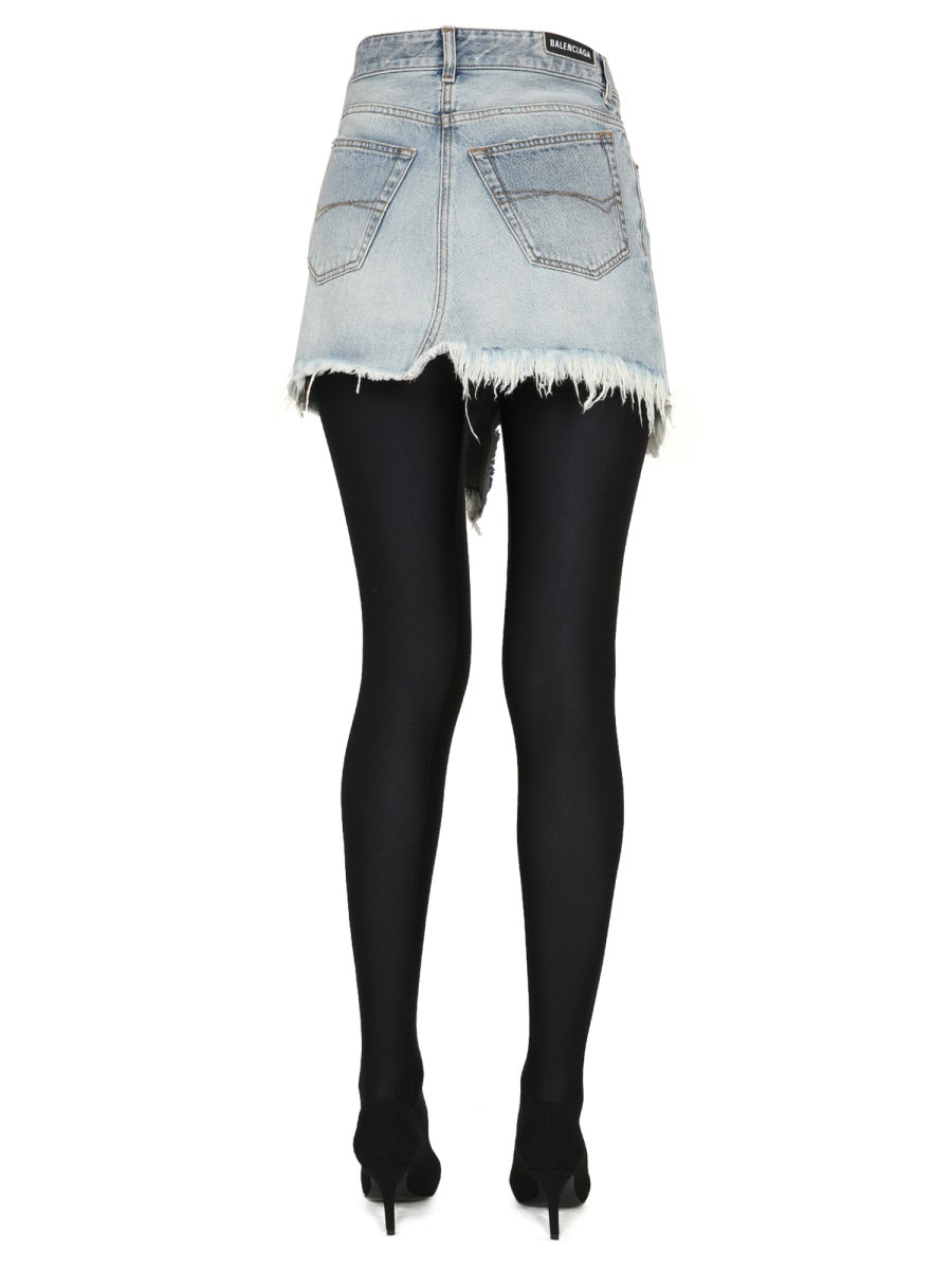 Balenciaga Skirts- BALENCIAGA Chic Women's Mini Skirt with Belt Loops Elegant Designer Casual Skirt