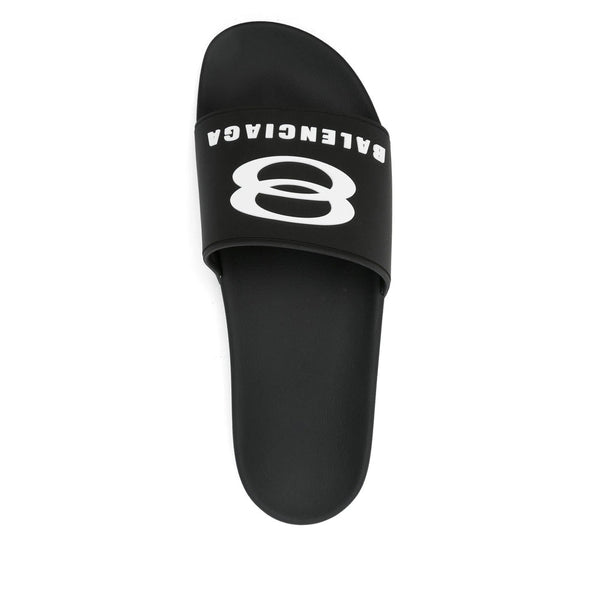 Balenciaga Shoes- Balenciaga Black Flip-Flops & Slides Men Luxury Lifestyle Designer Footwear