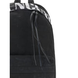 Close-up of Balenciaga backpacks hardware and fine stitching
