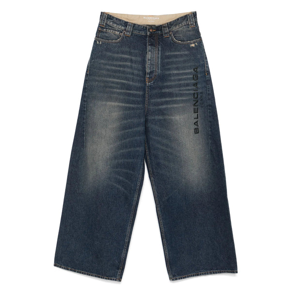 Balenciaga Jeans? Balenciaga Blue Denim - Wide-Leg Jeans Men Premium Designer Denim Jeans